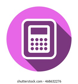 Calculator icon. Flat design.  