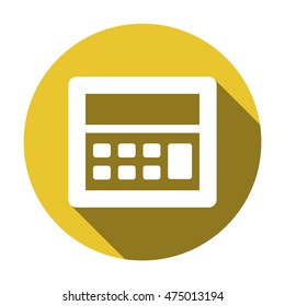 Calculator icon. Flat design.