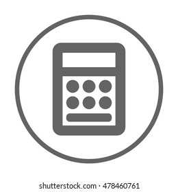 Calculator icon.  Flat design.