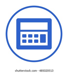 Calculator icon.  Flat design.