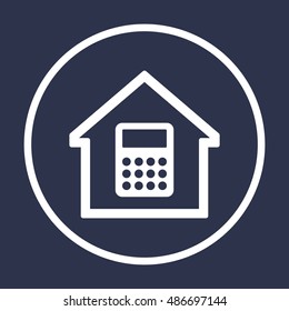 Calculator icon.  Flat design.  