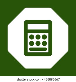 Calculator icon.  Flat design.