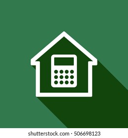 Calculator icon.  Flat design.  