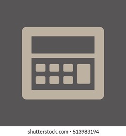 Calculator icon.  Flat design.