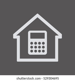Calculator icon.  Flat design.  