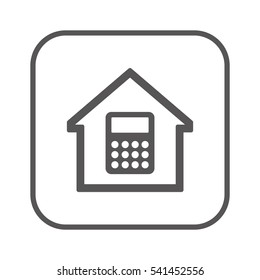 Calculator icon.  Flat design.  