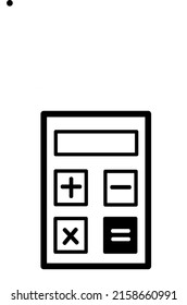 Calculator icon flat design on white background