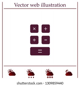 Calculator icon. Flat design style. Eps 10