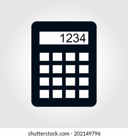 Calculator icon. Flat design style. Eps 10