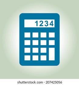 Calculator icon. Flat design style. Eps 10