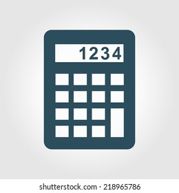 Calculator icon. Flat design style. Eps 10