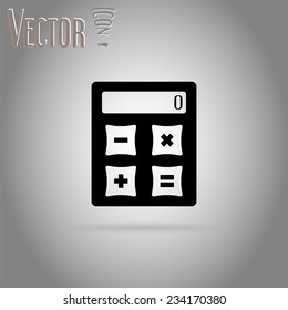 Calculator icon. Flat design style. Made in vector illustration