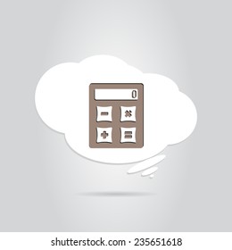Calculator icon. Flat design style. Made in vector illustration