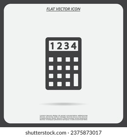 Calculator icon. Flat design style. Eps 10