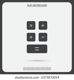 Calculator icon. Flat design style. Eps 10