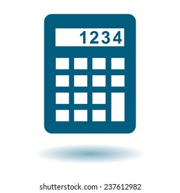 Calculator icon. Flat design style. Eps 10