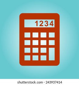 Calculator icon. Flat design style. Eps 10
