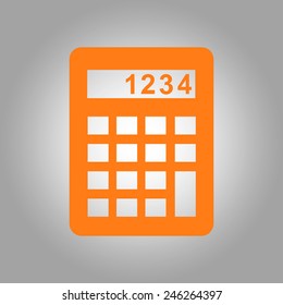 Calculator icon. Flat design style. Eps 10