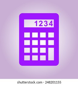 Calculator icon. Flat design style. Eps 10