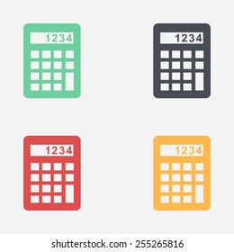 Calculator icon. Flat design style. Eps 10