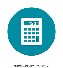 Calculator icon. Flat design style. Eps 10