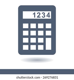 Calculator icon. Flat design style. Eps 10