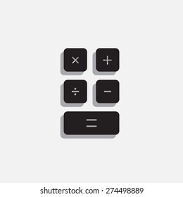 Calculator icon. Flat design style. Eps 10