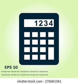Calculator icon. Flat design style. Eps 10