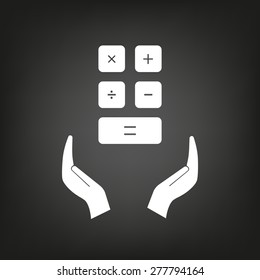 Calculator icon. Flat design style. Eps 10