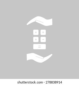 Calculator icon. Flat design style. Eps 10