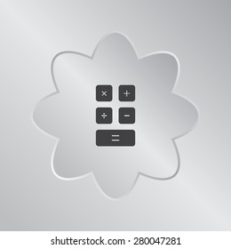Calculator icon. Flat design style. Eps 10