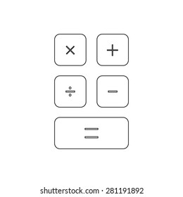 Calculator icon. Flat design style. Eps 10