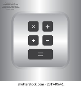 Calculator icon. Flat design style. Eps 10