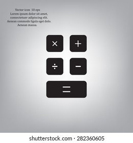 Calculator icon. Flat design style. Eps 10