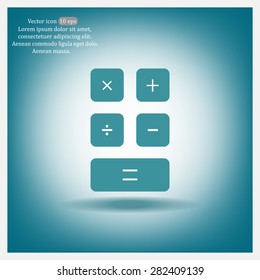 Calculator icon. Flat design style. Eps 10