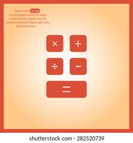 Calculator icon. Flat design style. Eps 10