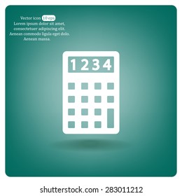 Calculator icon. Flat design style. Eps 10