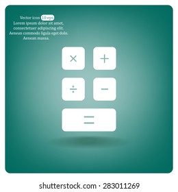 Calculator icon. Flat design style. Eps 10