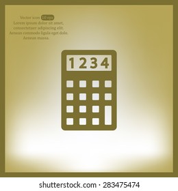 Calculator icon. Flat design style. Eps 10