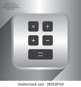Calculator icon. Flat design style. Eps 10