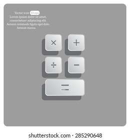Calculator icon. Flat design style. Eps 10