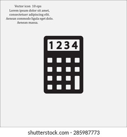 Calculator icon. Flat design style. Eps 10