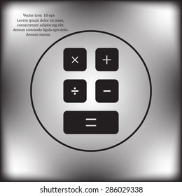 Calculator icon. Flat design style. Eps 10