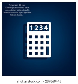 Calculator icon. Flat design style. Eps 10