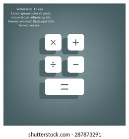 Calculator icon. Flat design style. Eps 10