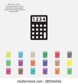 Calculator icon. Flat design style. Eps 10