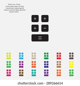 Calculator icon. Flat design style. Eps 10