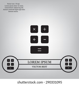 Calculator icon. Flat design style. Eps 10