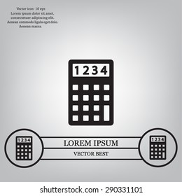 Calculator icon. Flat design style. Eps 10