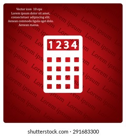 Calculator icon. Flat design style. Eps 10